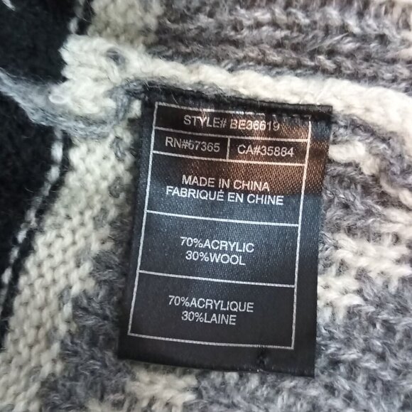 B B Dakota Southwest Aztec Wool Blend Open Front Cardigan Sweater Size Small - Picture 6 of 7